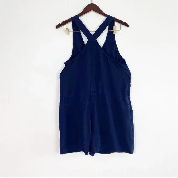 Anthropologie Elevenses Dree Utility Romper Blue - Picture 4 of 6